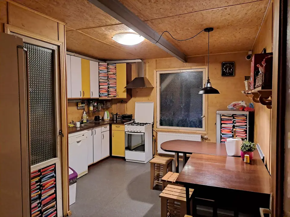 The kitchen in the guest house