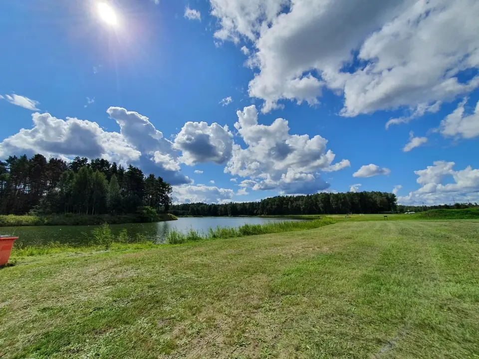 The swimming area in the lake